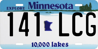 MN license plate 141LCG
