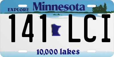 MN license plate 141LCI