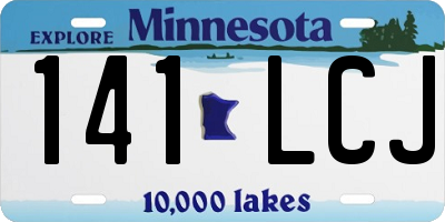 MN license plate 141LCJ