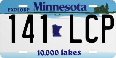 MN license plate 141LCP
