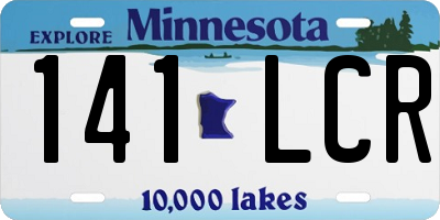 MN license plate 141LCR