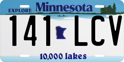 MN license plate 141LCV