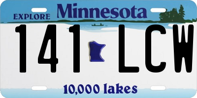 MN license plate 141LCW