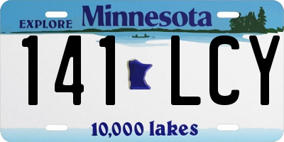 MN license plate 141LCY