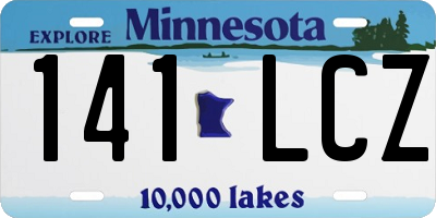 MN license plate 141LCZ