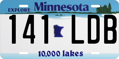 MN license plate 141LDB