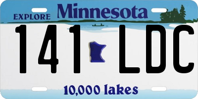 MN license plate 141LDC
