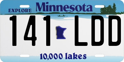 MN license plate 141LDD