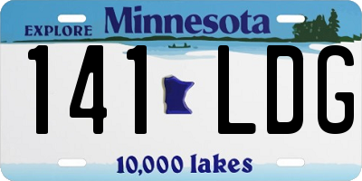 MN license plate 141LDG