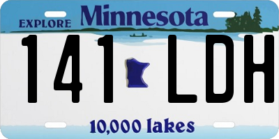 MN license plate 141LDH