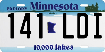 MN license plate 141LDI