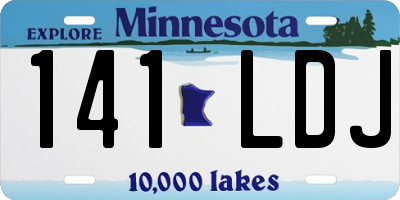 MN license plate 141LDJ