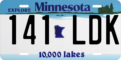 MN license plate 141LDK