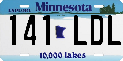 MN license plate 141LDL