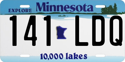 MN license plate 141LDQ