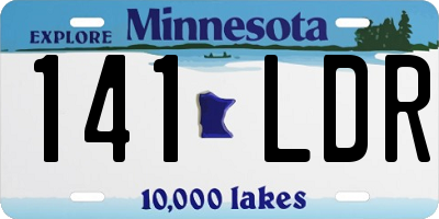 MN license plate 141LDR