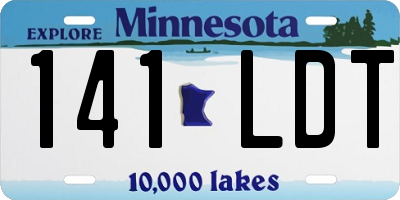 MN license plate 141LDT