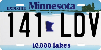 MN license plate 141LDV