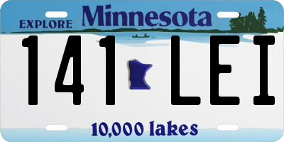 MN license plate 141LEI