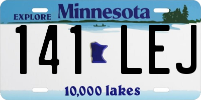 MN license plate 141LEJ
