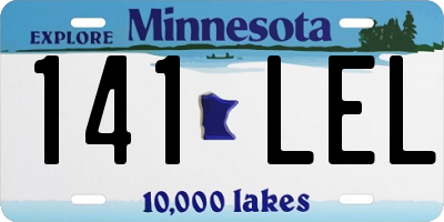 MN license plate 141LEL