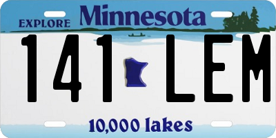 MN license plate 141LEM