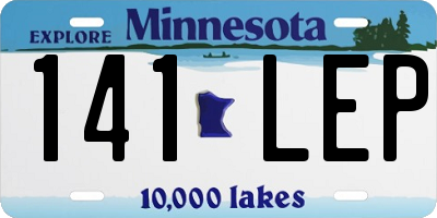 MN license plate 141LEP