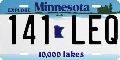 MN license plate 141LEQ