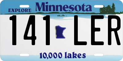 MN license plate 141LER