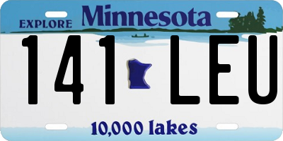 MN license plate 141LEU