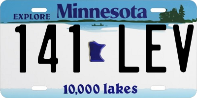 MN license plate 141LEV