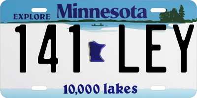 MN license plate 141LEY