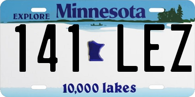MN license plate 141LEZ