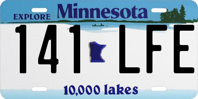 MN license plate 141LFE