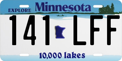 MN license plate 141LFF