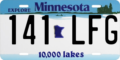MN license plate 141LFG