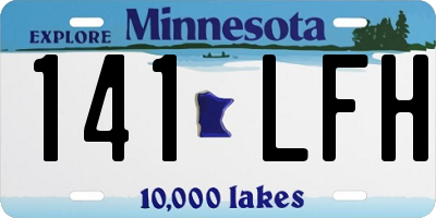 MN license plate 141LFH