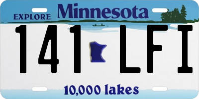 MN license plate 141LFI