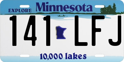 MN license plate 141LFJ