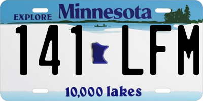 MN license plate 141LFM