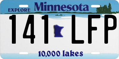 MN license plate 141LFP