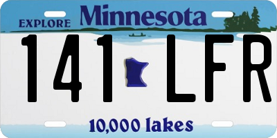 MN license plate 141LFR