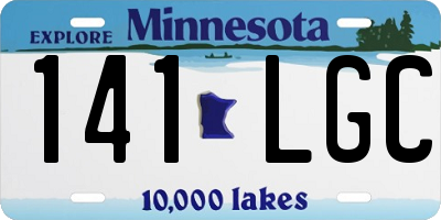 MN license plate 141LGC