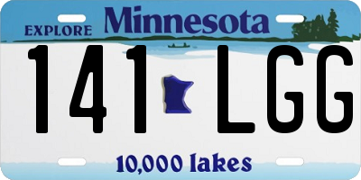 MN license plate 141LGG