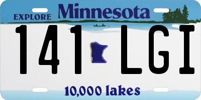 MN license plate 141LGI