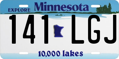 MN license plate 141LGJ