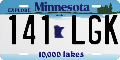 MN license plate 141LGK