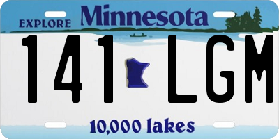 MN license plate 141LGM