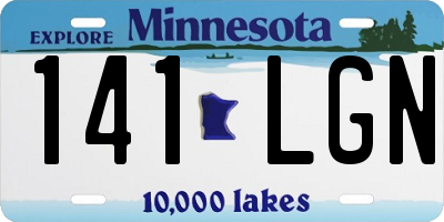 MN license plate 141LGN