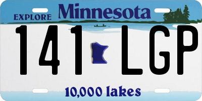 MN license plate 141LGP